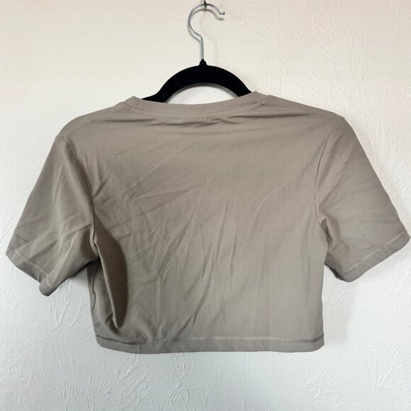 Gymshark Whitney Simmons Crop Tee Cement Brown - Picture 4 of 5